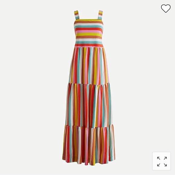 J. Crew Dresses & Skirts - J. Crew Tiered Maxi Dress in Multi Colored Stripes Sz S